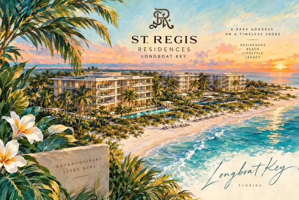 The Residences at The St. Regis Longboat Key Resort luxury condominiums on the Gulf of Mexico